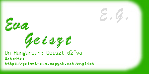 eva geiszt business card